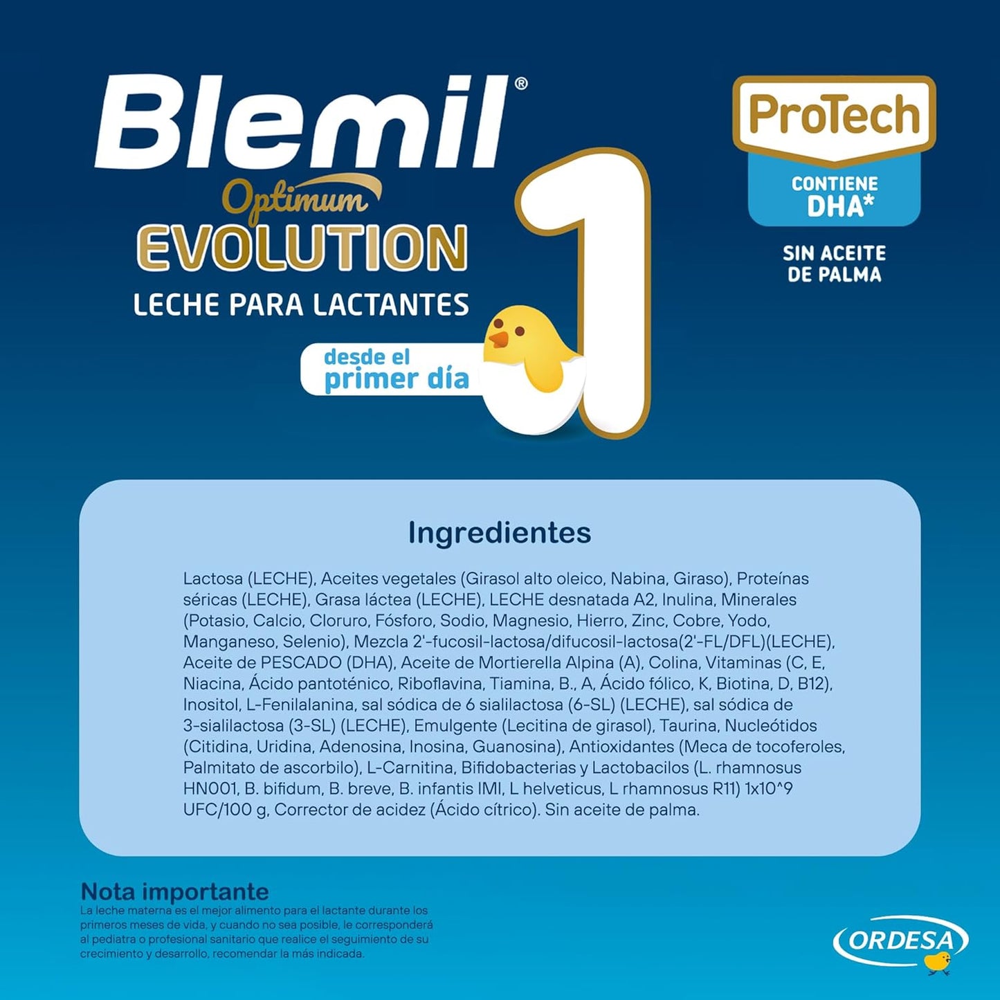 [3 UNIDADES] Blemil 1 Optimum Evolution 3PACK 800g | Leite Inicial