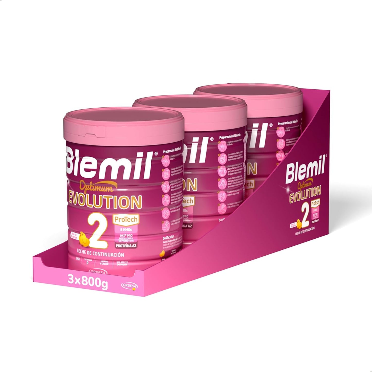 [3 UNIDADES] Blemil 2 Optimum Evolution 800g | Leite de Transição desde os 6 Meses